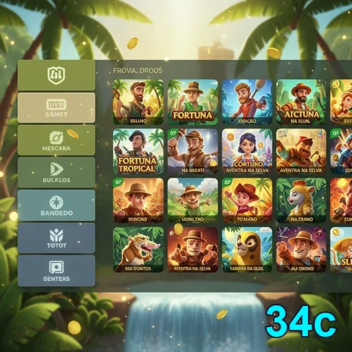 Interface do app 34c otimizada para tela pequena